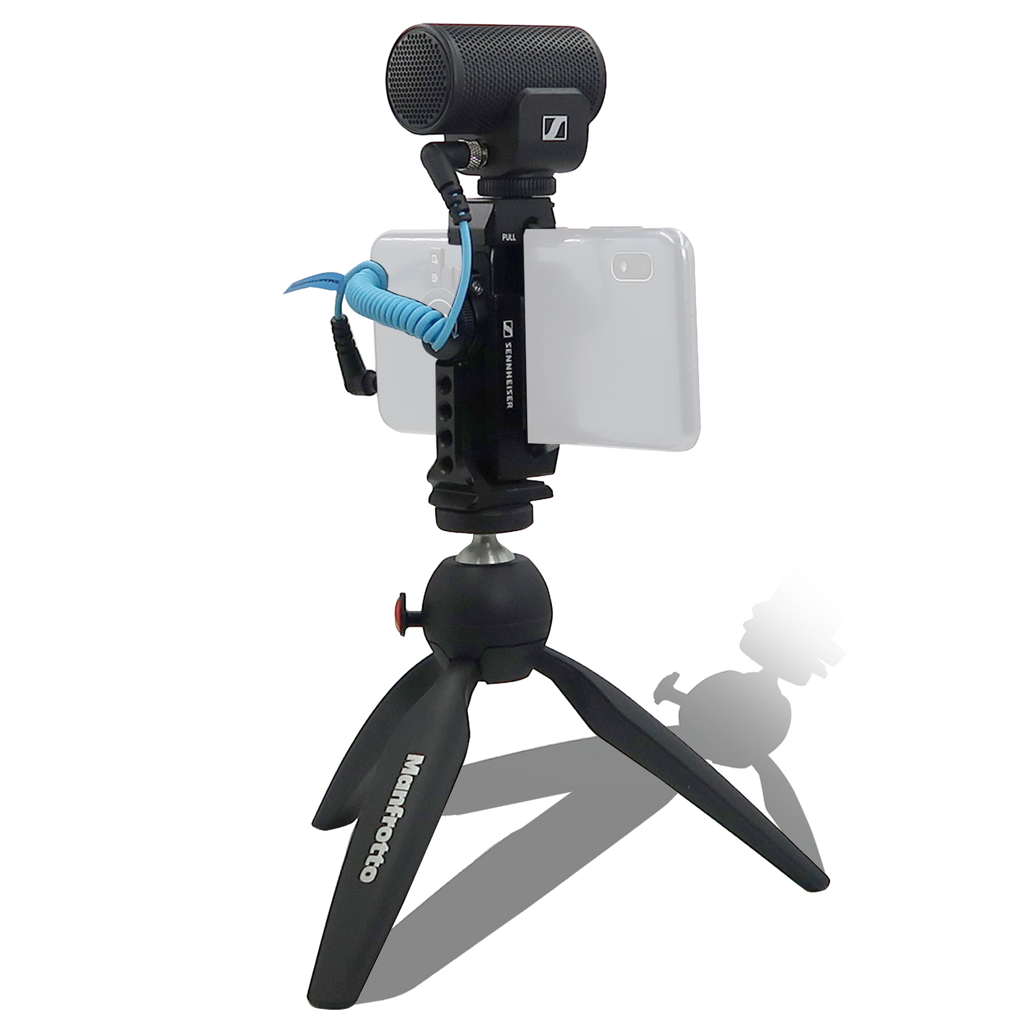 Sennheiser Pro MKE 200 Mobile Kit Mic, Smartphone Clamp, Tabletop