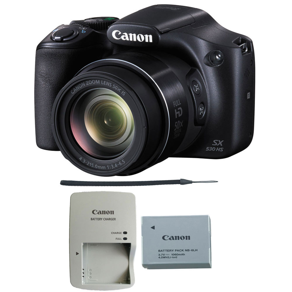 Canon PowerShot SX530 HS 16MP Wi-Fi Digital Camera (Black ...