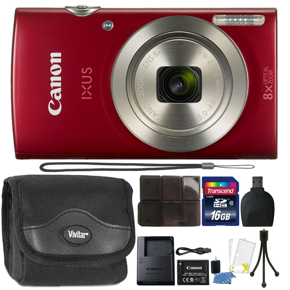 Canon Powershot Ixus 185 Elph 180 mp Compact Digital Camera Red Bundle Ebay