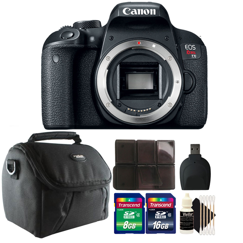 Canon Eos Rebel T7i 242mp Dslr Camera 24gb Top Accessory Kit 753646544963 Ebay 1520