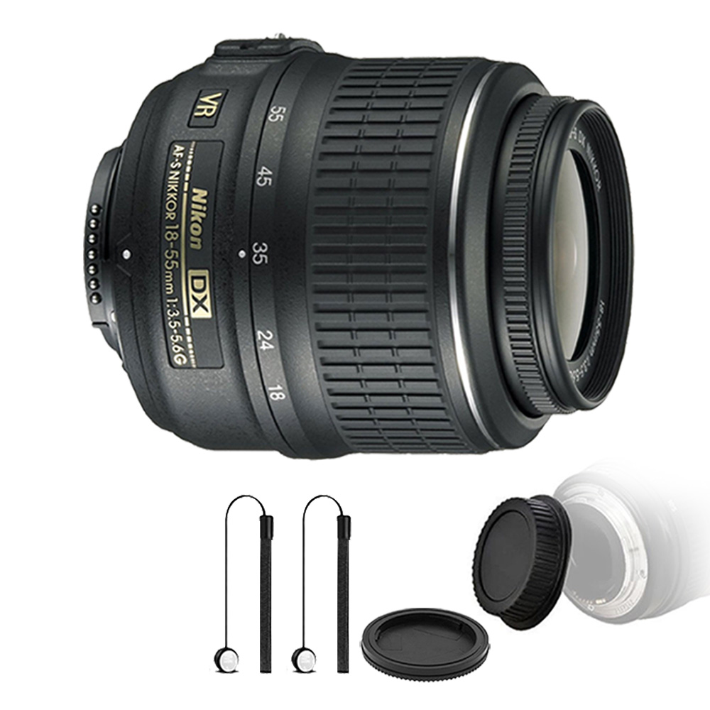 Nikon Af P Dx Nikkor 18 55mm F 3 5 5 6g Vr Lens With Lens Cap Cap Holders Ebay