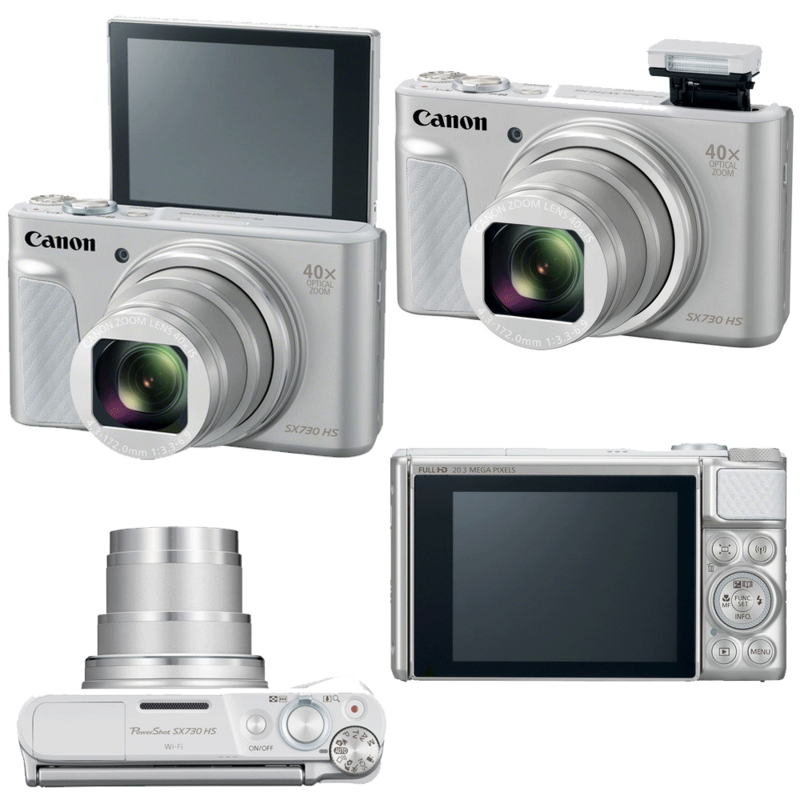 Canon Powershot SX730 HS Compact Digital Camera Silver with 32GB