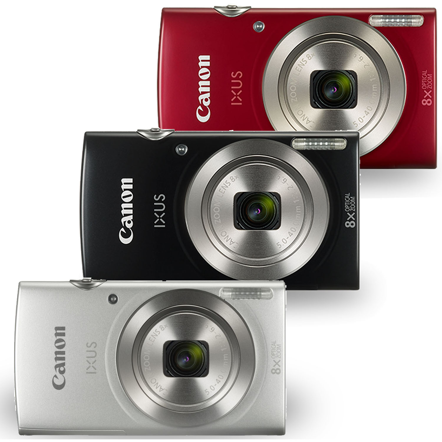 Canon Powershot Ixus 185 Elph 180 mp Digital Camera Black Red Or Silver Ebay