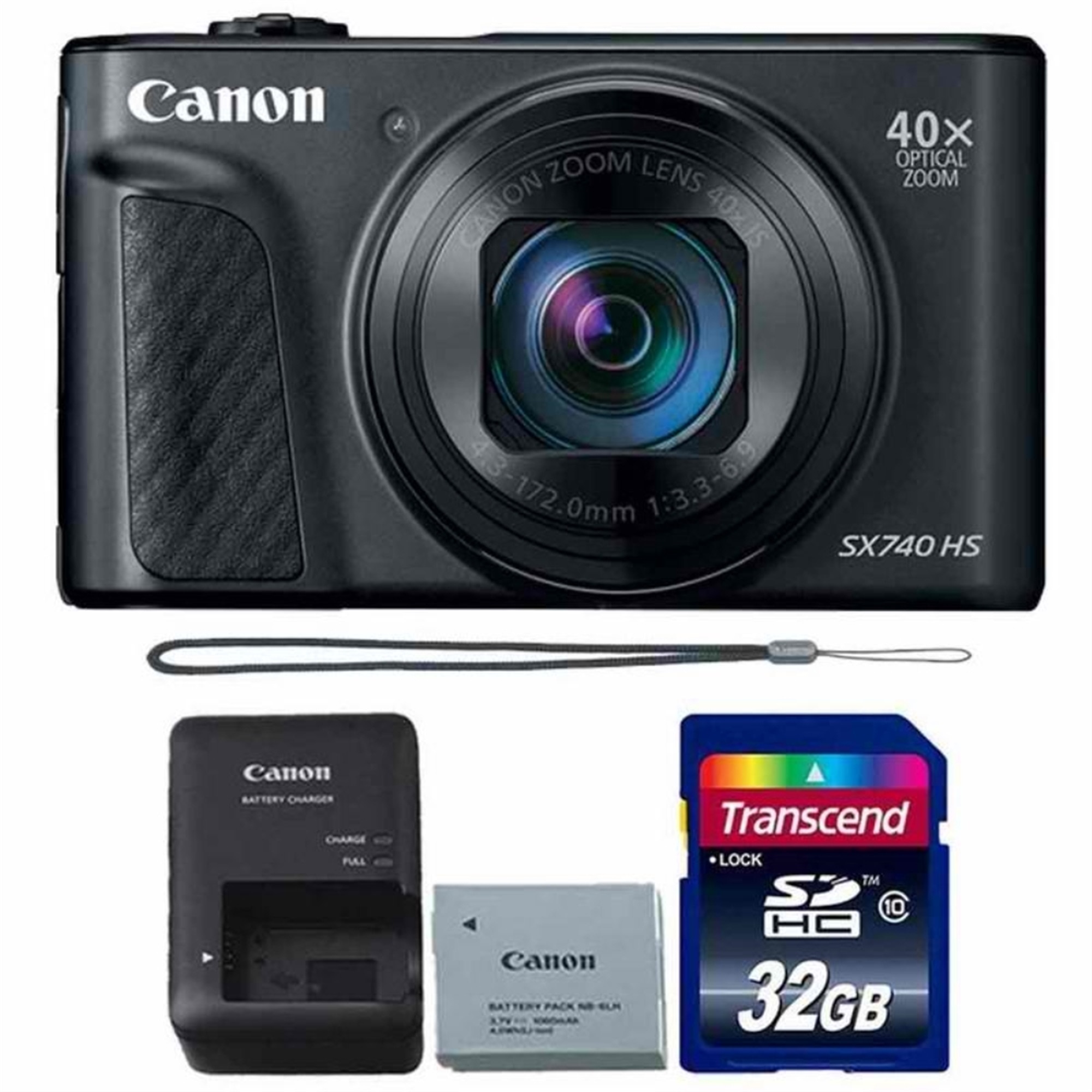 Canon PowerShot SX740 HS 20.3MP Digital CameraBlack with 32GB