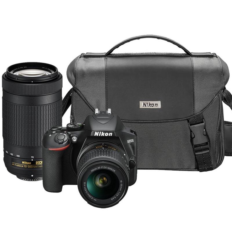 Nikon D3500 24.2MP DSLR Camera with Nikon 18-55mm + 70-300mm Lens + Camera Case Nikon D3500 24.2MP DSLR Camera with Nikon 18-55mm + 70-300mm Lens + Camera Case