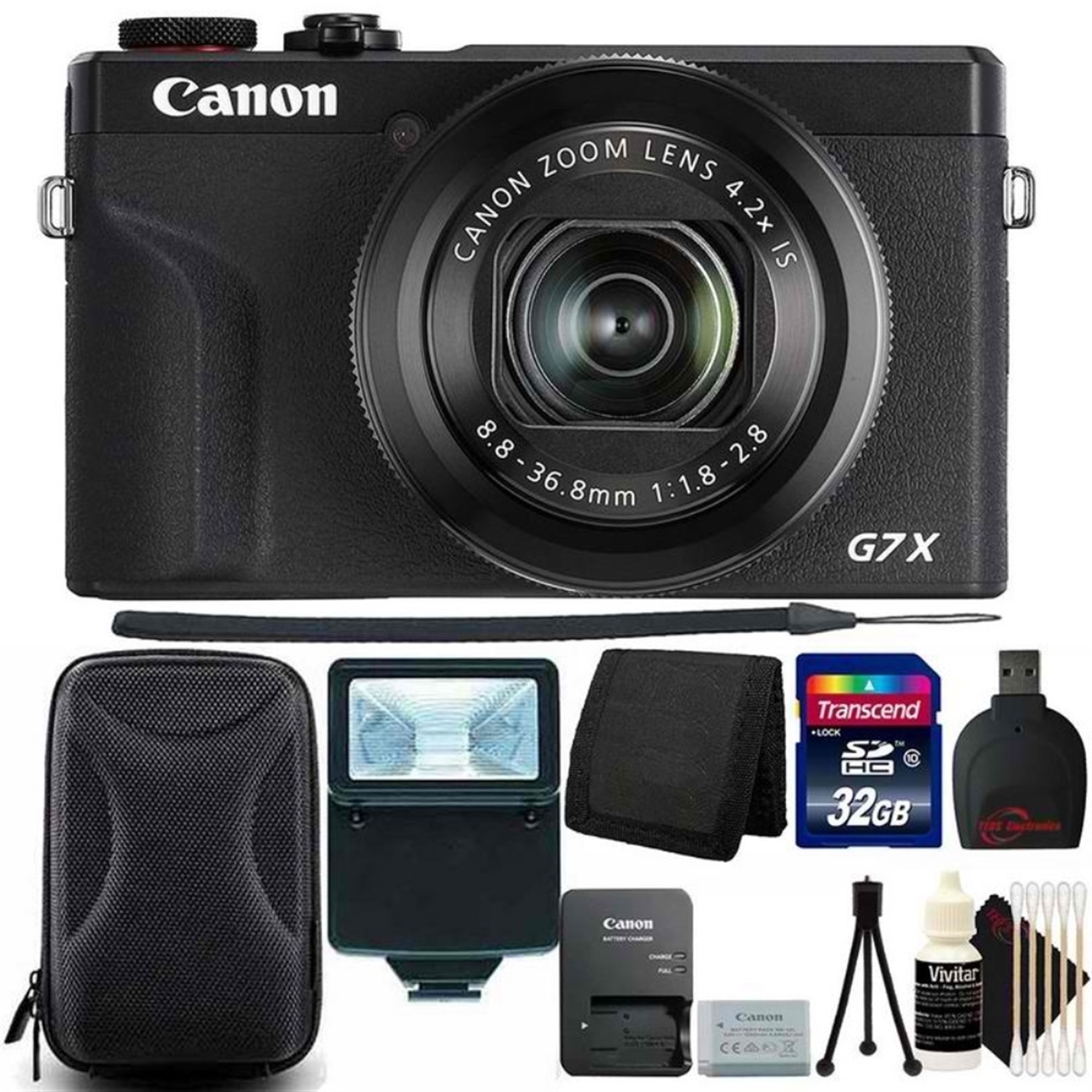 Canon PowerShot G7 X Mark III Digital Camera Black + 32GB Top Accessory ...