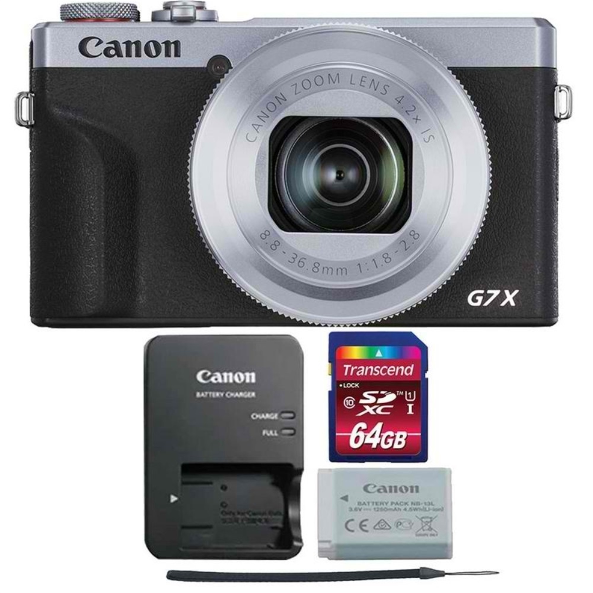 Canon PowerShot G7 X Mark III Digital Camera Silver with 64GB