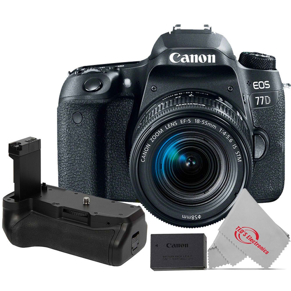 2-Pk LP-E17 Long-Life Batteries Rapid Dual Charger UltraPro Accessory Bundle EOS 77D EOS 800D: Includes Replacement Grip Battery Grip Bundle F//Canon Rebel T7i