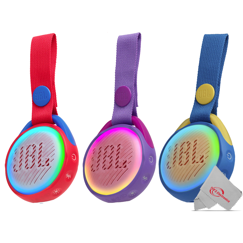 Jbl Jr Pop Kids Portable Bluetooth Speaker Blue Purple Red With Fun Sticker Set Ebay