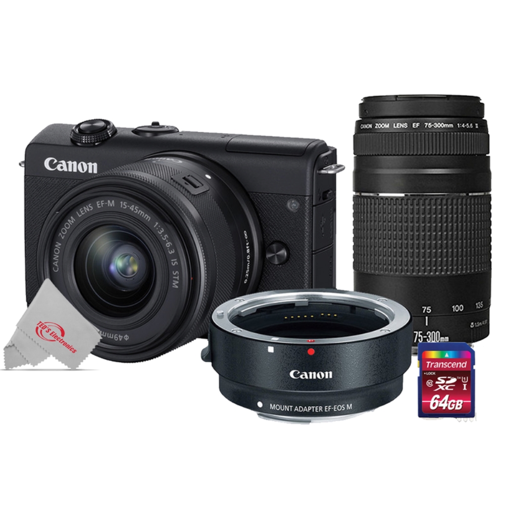 Canon EOS M Mirrorless Digital Camera Black With Mm Mm Lens Kit EBay