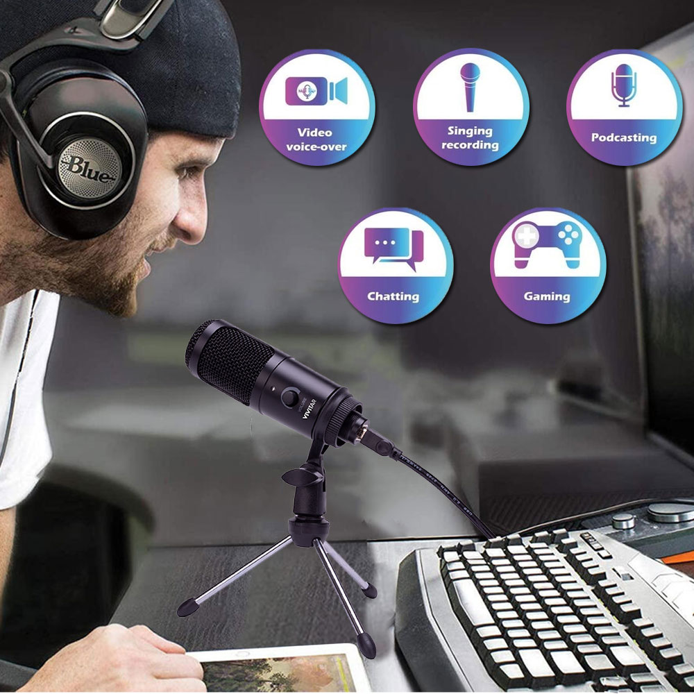 Vivitar Cardioid Condenser Recording USB Microphone for Podcasting