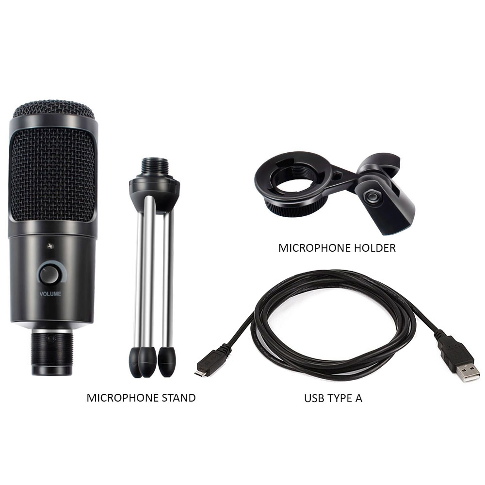Vivitar Cardioid Condenser Recording USB Microphone for Podcasting