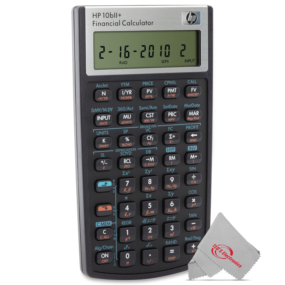 hp 10bii financial calculator solving for interest rate